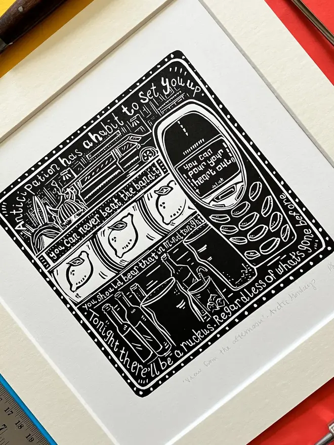view from the afternoon arctic monkeys lyric print