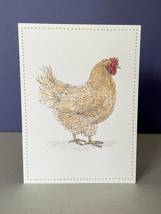 Garden Lover's Chicken Notecard