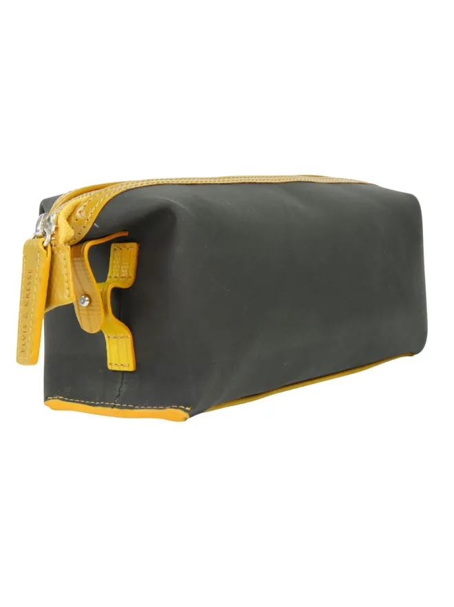 Black & Yellow Medium Washbag 