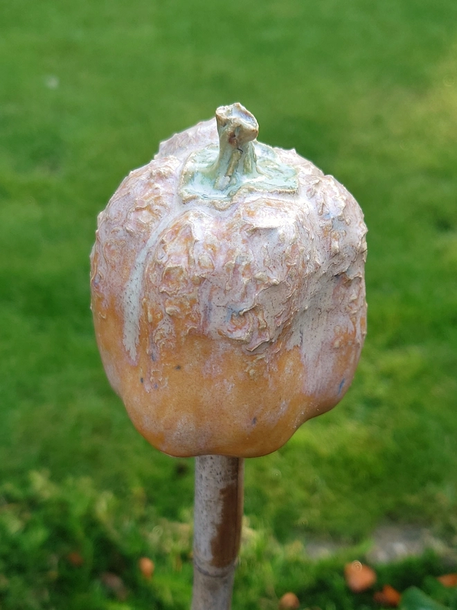 Pumpkin cane topper home decor