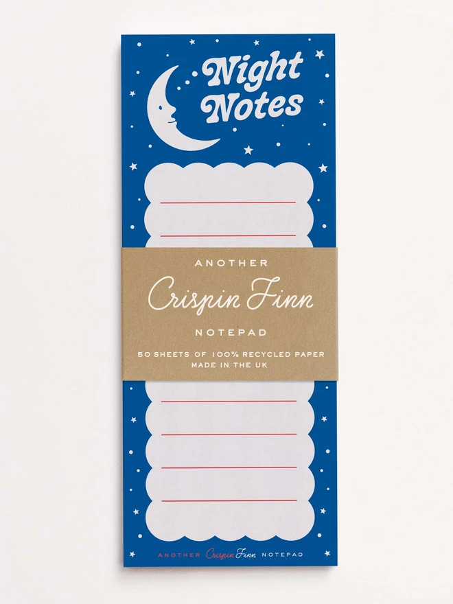 Night notes printed note pad