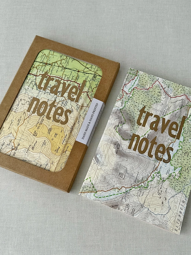 Travel notebooks with packaging