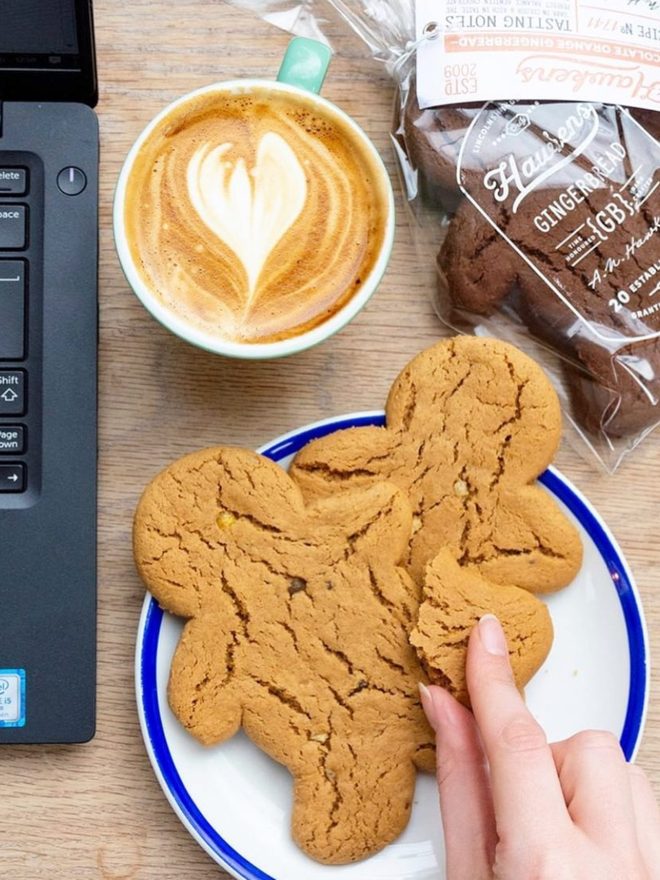 artisan gingerbread on plate lifestyle shot