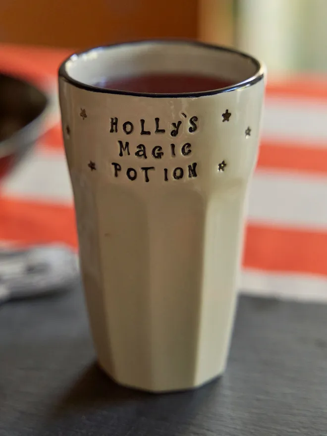 Personalised halloween ceramic tumbler