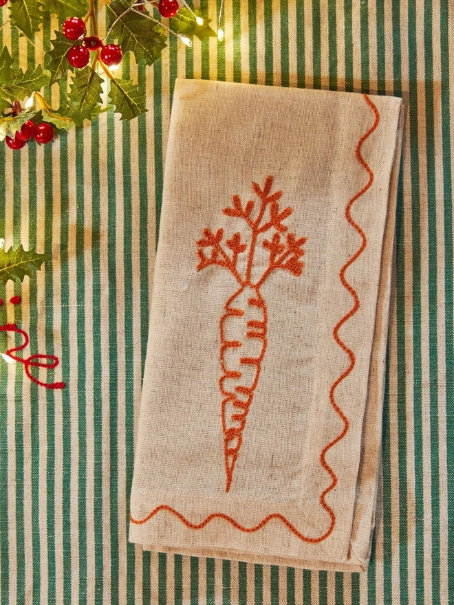 Christmas vegetable napkins