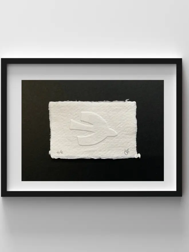 hand embossed paper down mini artwork