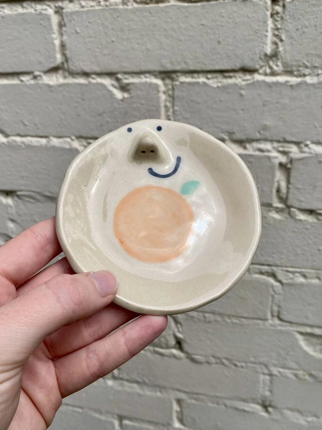 orange trinket tray