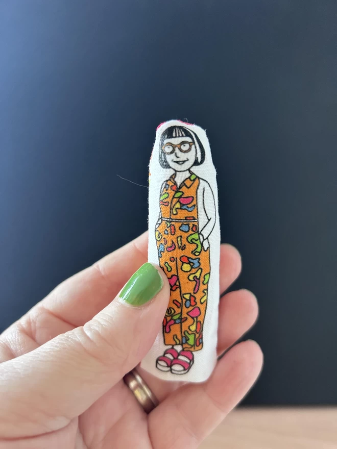 Min fabric doll of Philippa Perry
