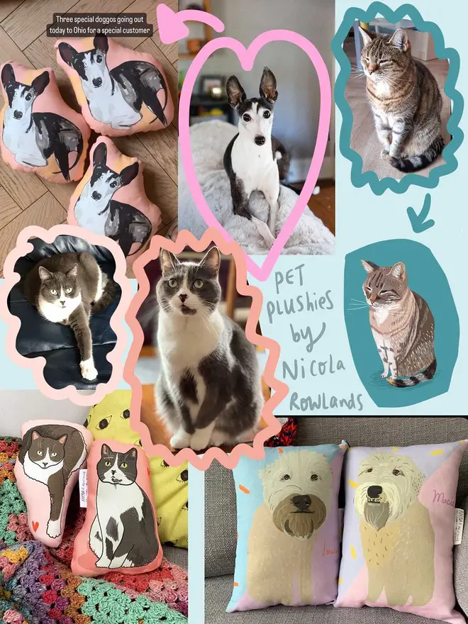 Check out some of the pet plushies Nicola has created