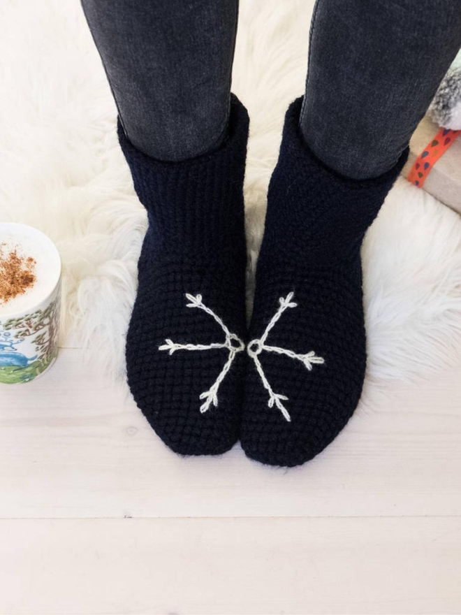 Snowflake Slipper Socks