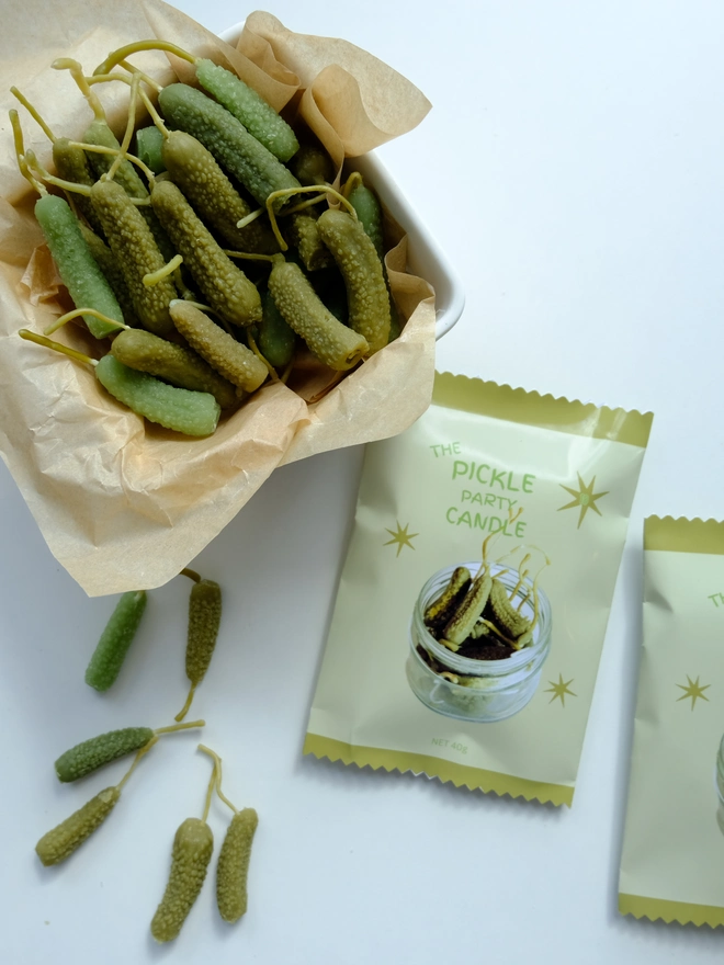 Pickle candle, cake topper, cake decoration 
