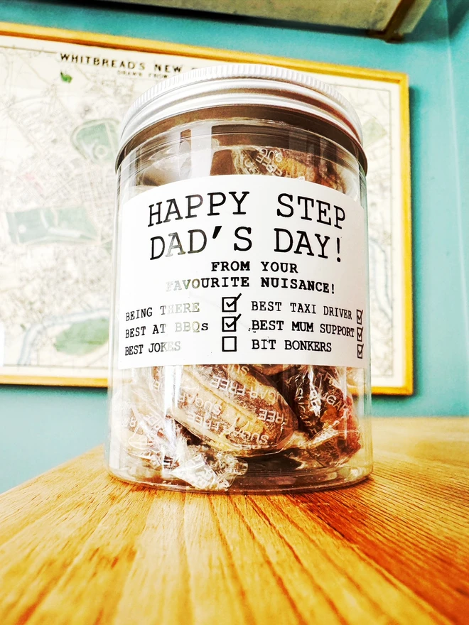 Fathers Day, Sugar Free, Recyclable, Candyhouse, Step Dad,  Diabetic