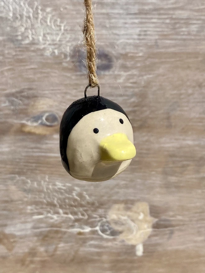 ceramic penguin hanging decoration