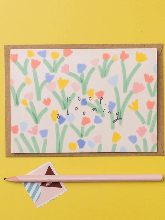 'Keep Blooming' Greeting Card