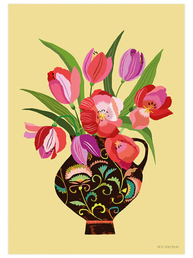 tulips print brie harrison