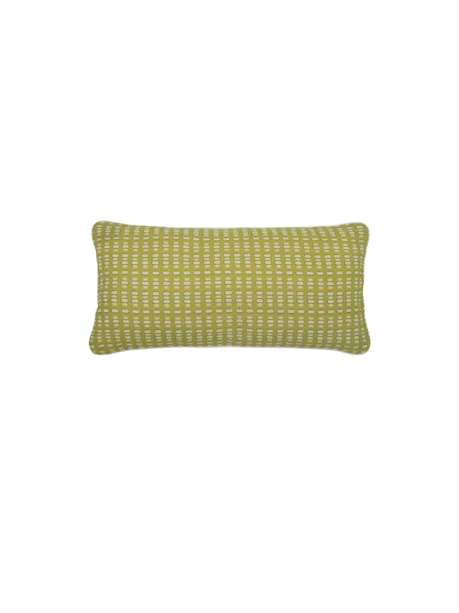 green oblong cushion