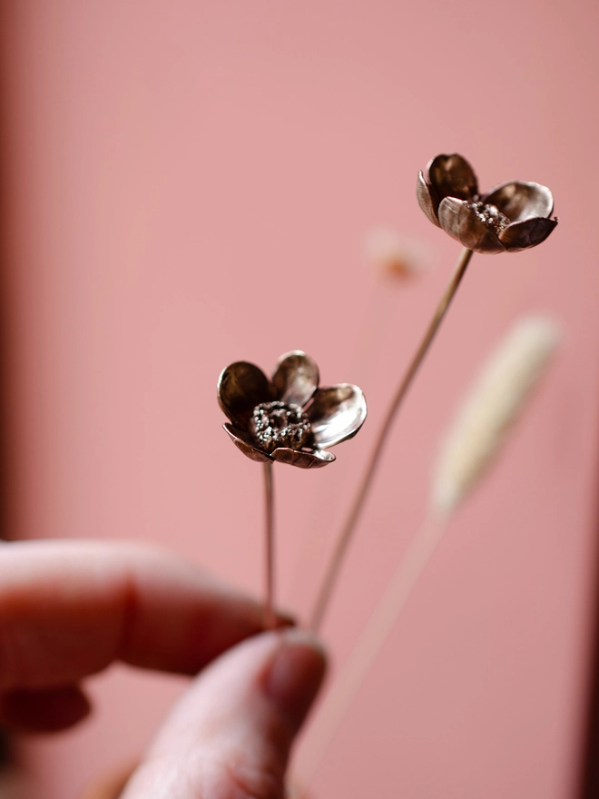 Handmade Brass Buttercup Stem By Ellenlou