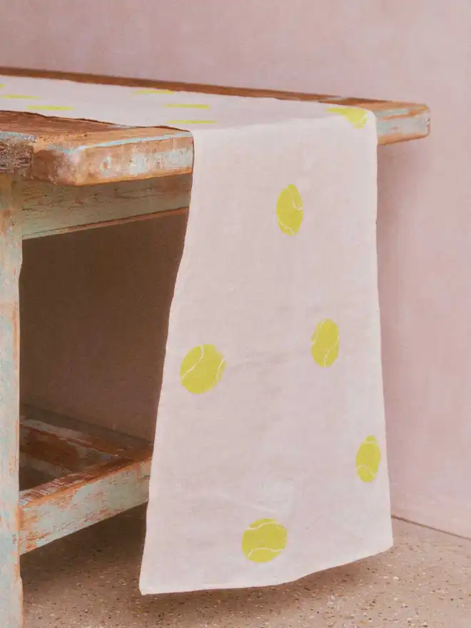 Tennis Ball Yellow Table Runner