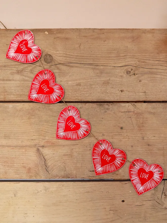 Love heart garland