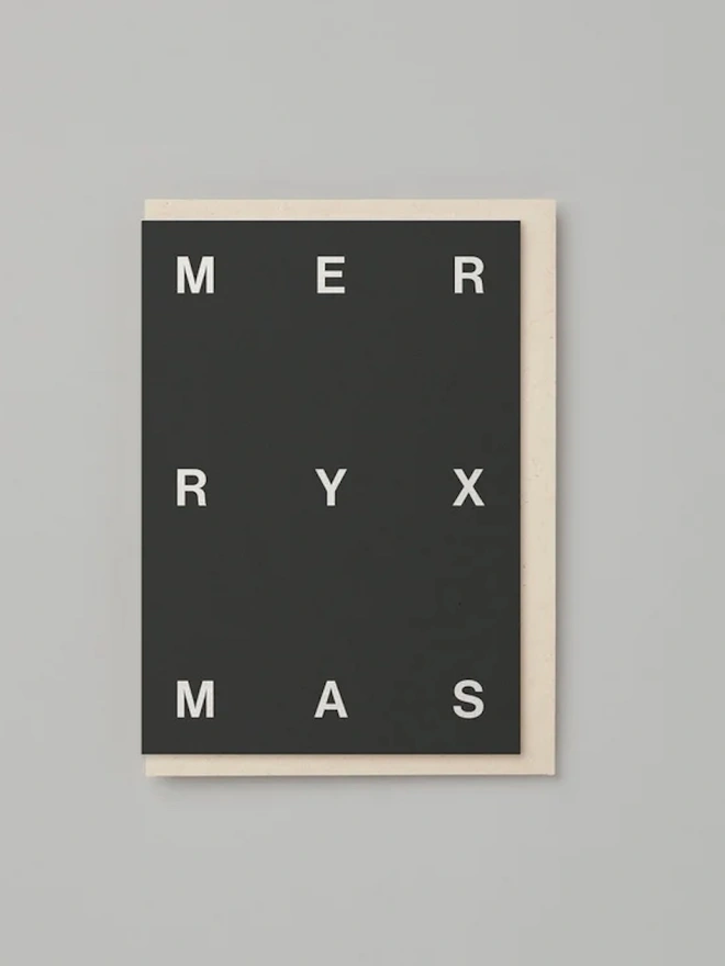 'Merry Xmas' Embossed Christmas Cards (Pack Of 6)