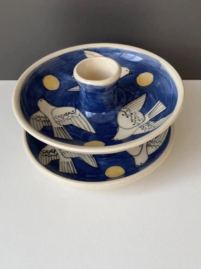 Handmade Stoneware Candle Holder