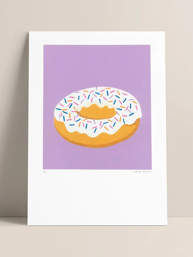 Donut With Sprinkles Screenprint