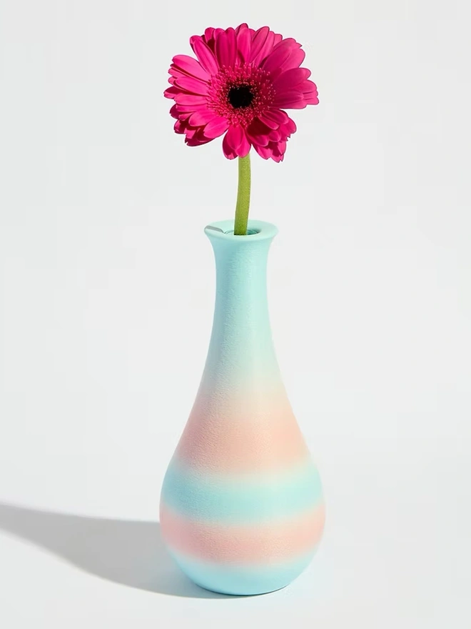 pink and blue 3d printed vase