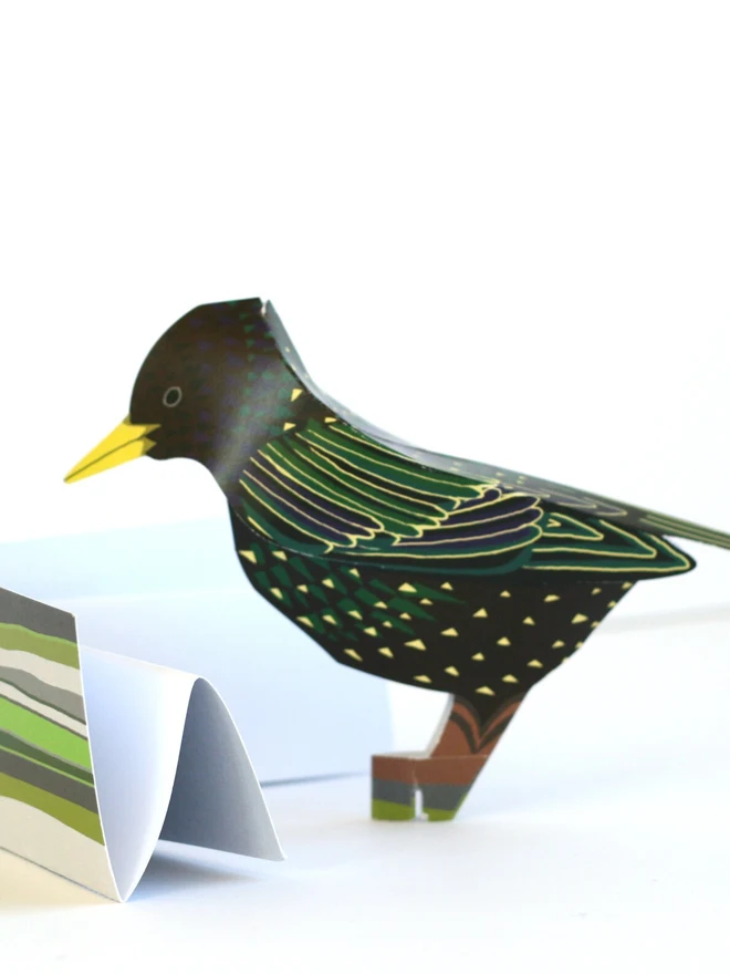 3d starling pop out card