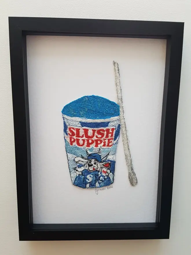 Slush Puppy Embroidery Wall Art