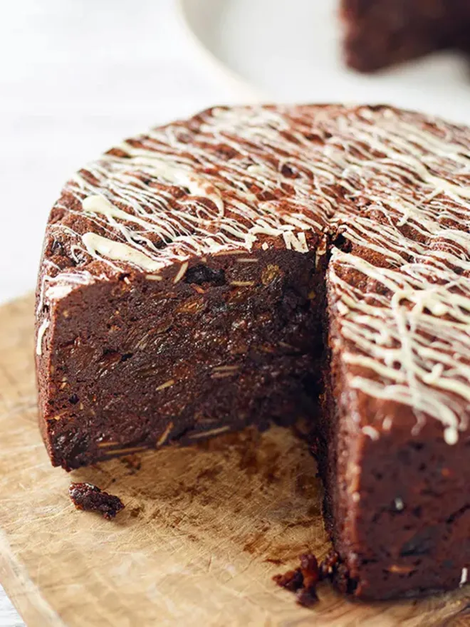 Chocolate Fruit Cake In A Gift Box