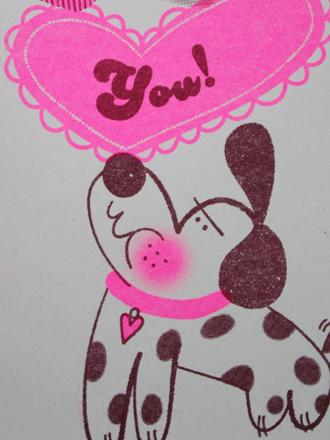 Love You A6 Riso Greetings Card