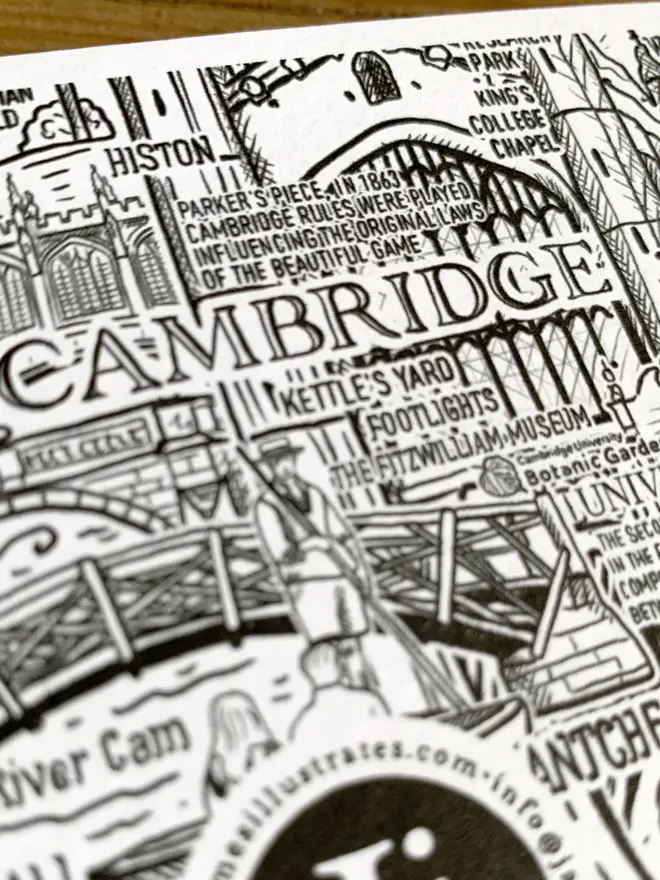 Cambridgeshire greetings card
