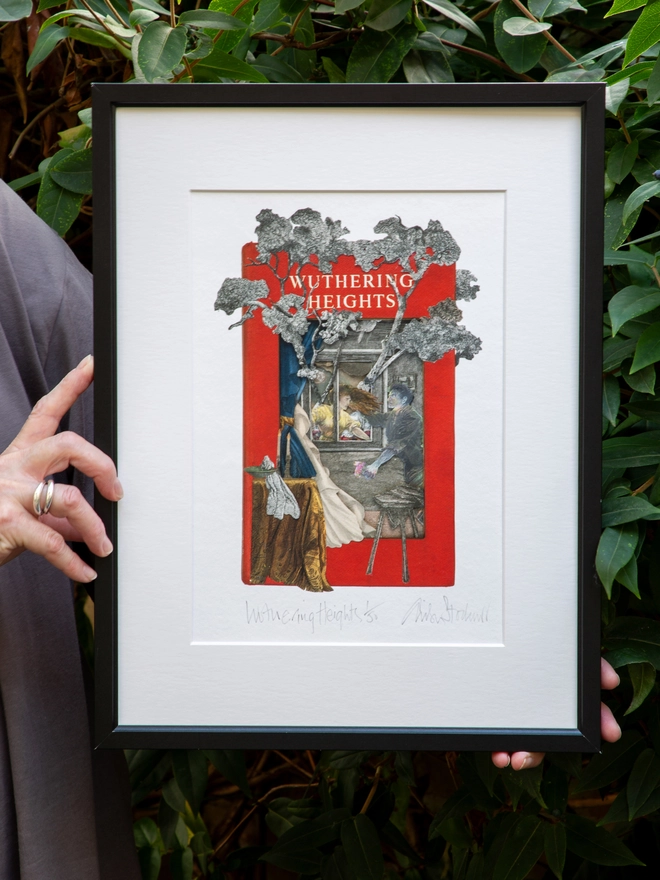 Wuthering Heights 'Picture Book' print of an original collaged artwork.