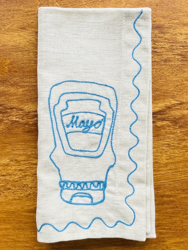 mayo embroidered napkin