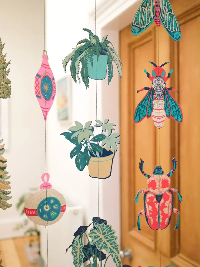 houseplant vertical hanging garland decoration