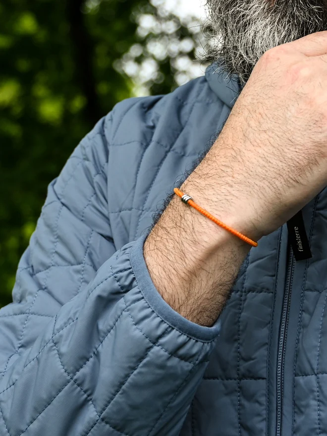 orange mens bracelet