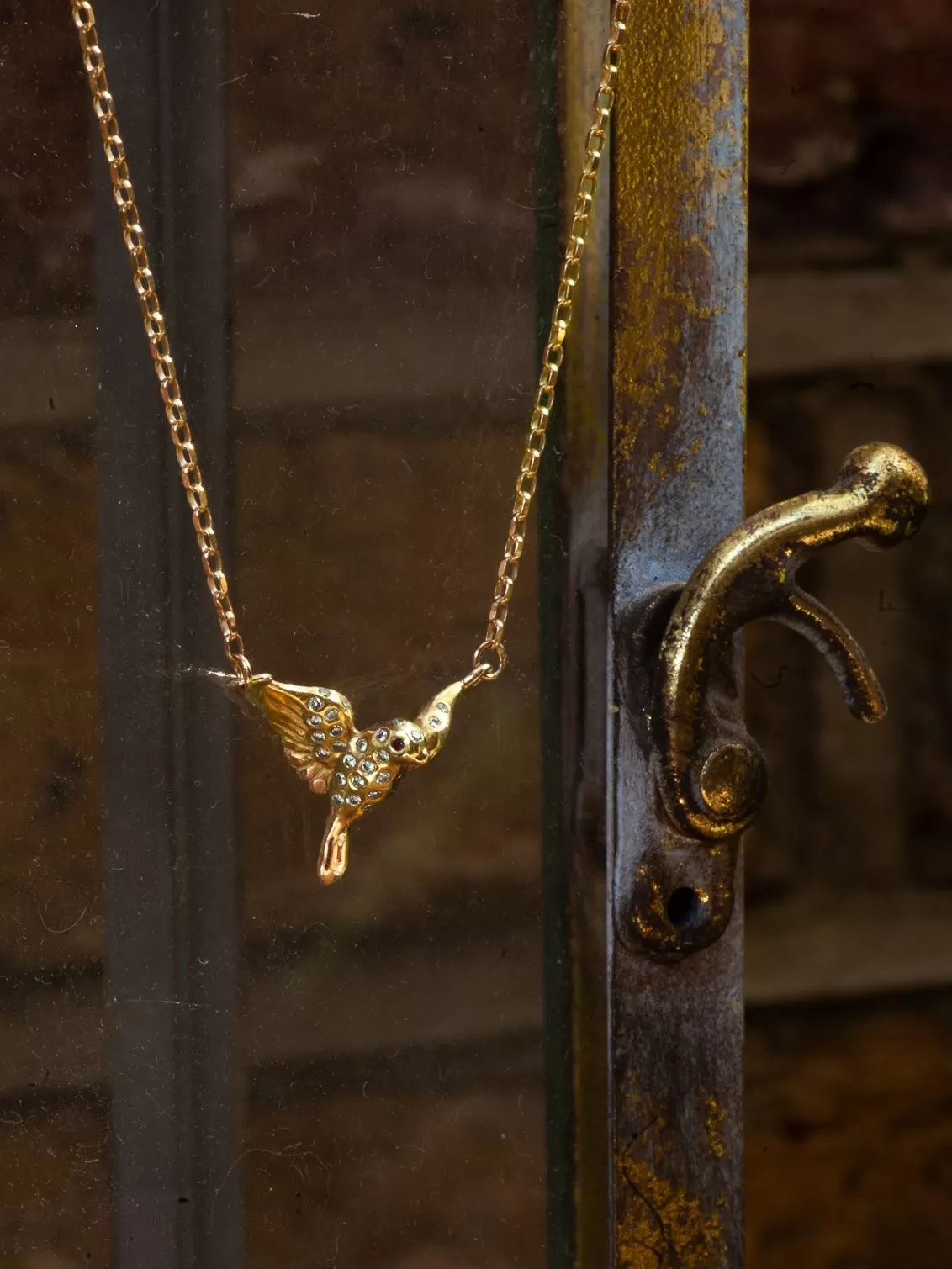 Peace Diamond Dove Necklace 9ct Gold 