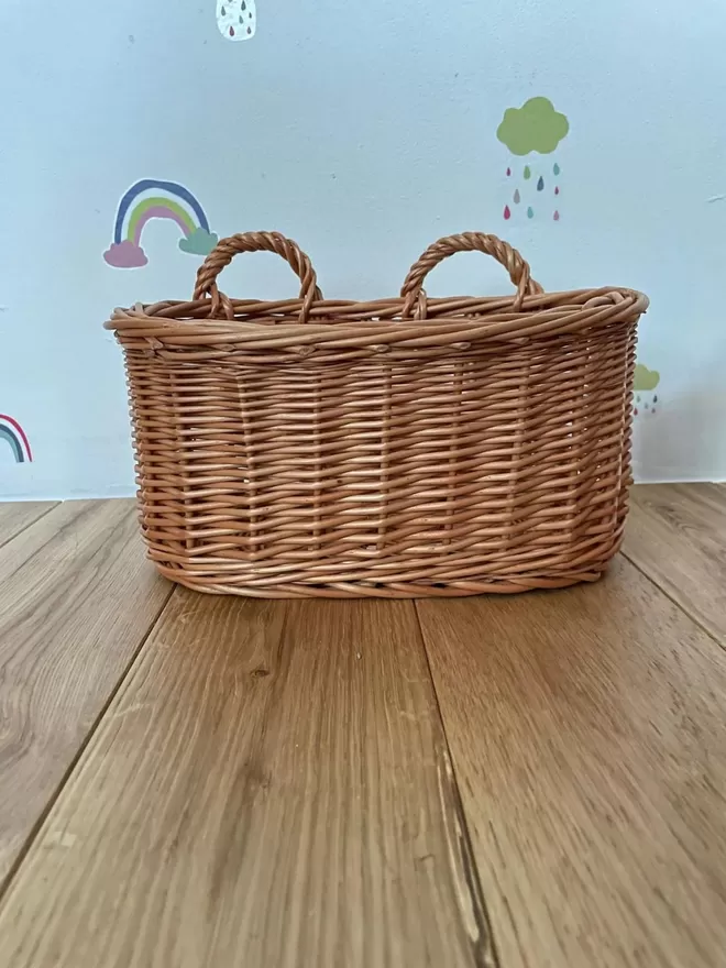 Hanging Wicker Wall Basket - Natural