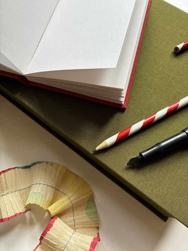 Keep Collect limited edition handmade double fronted linen covered Christmas notebook