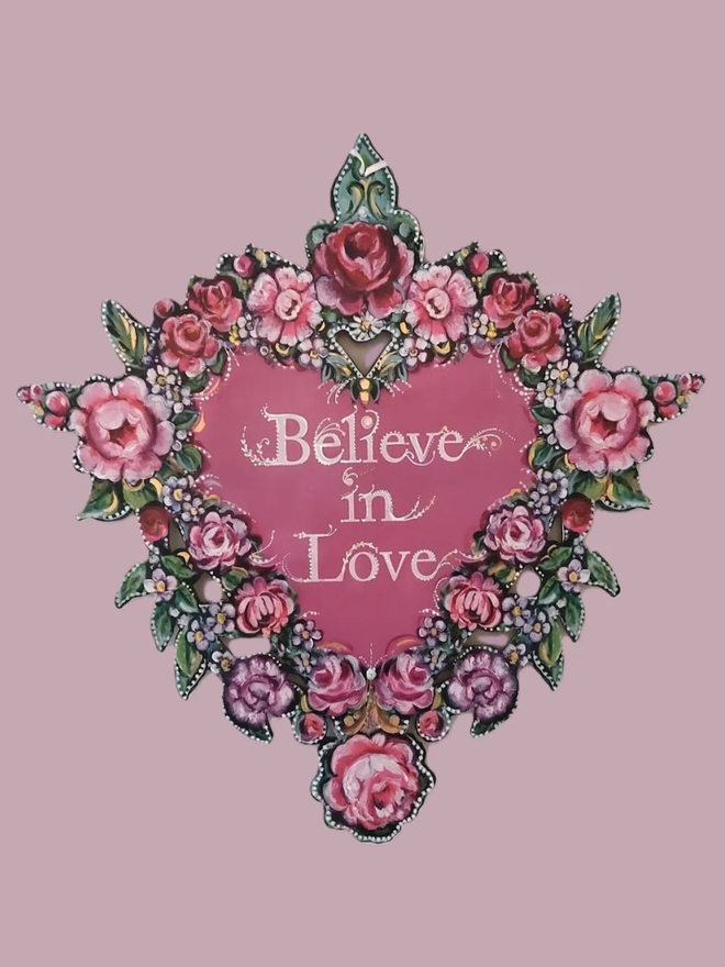 Believe in love hanging decoration