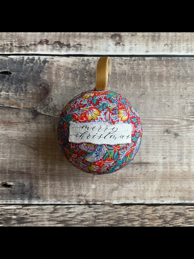 Strawberry Fields Liberty fabric bauble