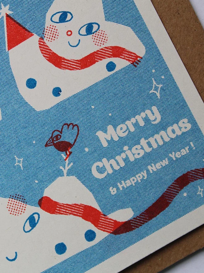 'Melting Snowman' A6 Riso Christmas Card