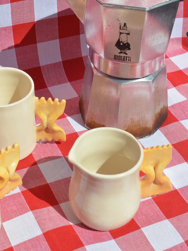 Farfalle pasta milk jug - hourglass