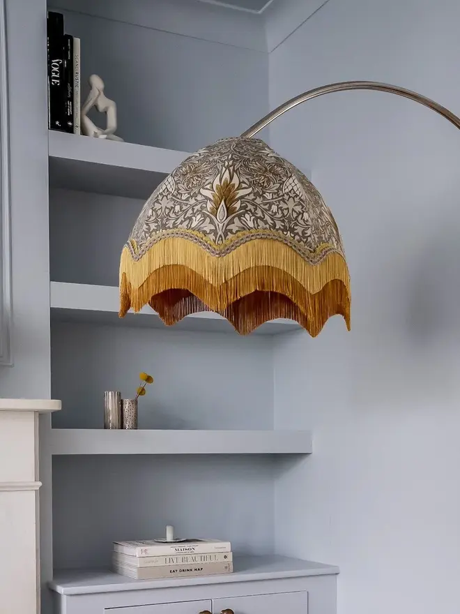 William Morris Snakeshead Fringed Lampshade