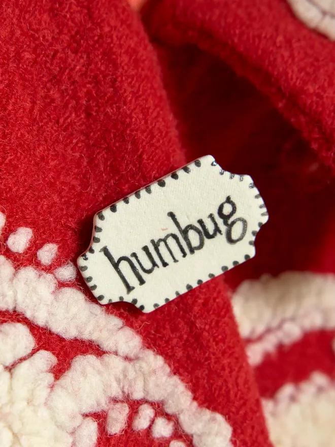 Humbug Christmas brooch