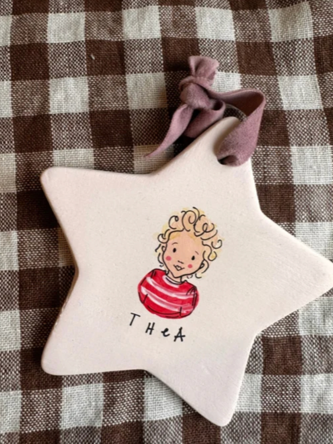 Personalised Illustrated Star. A star with an illustration.
