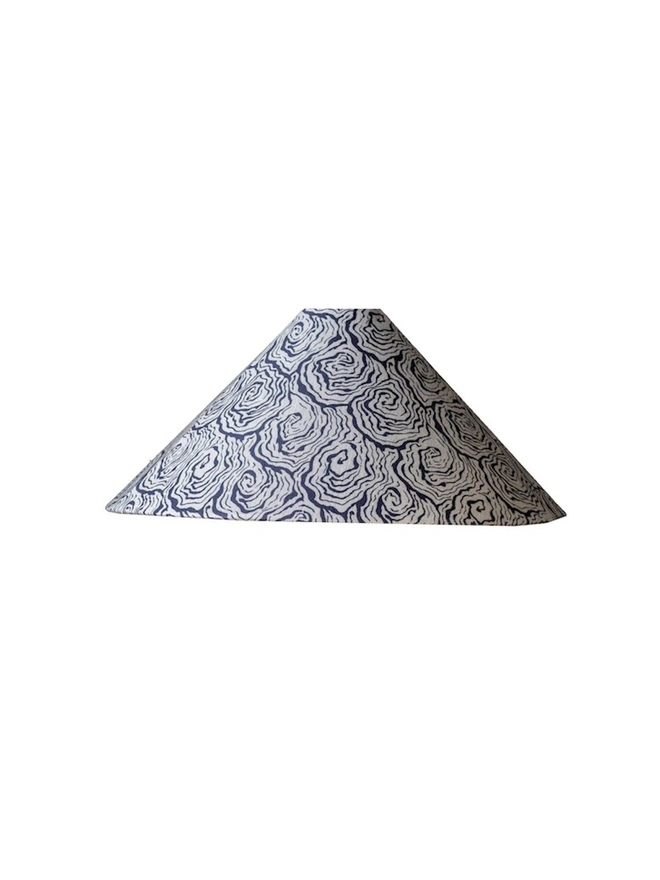 Oysters Monochrome Tapered Cone Lampshade (Large)