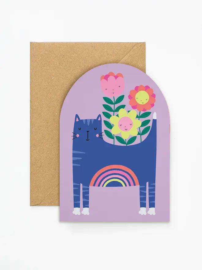 Rainbow Cat Greeting Card