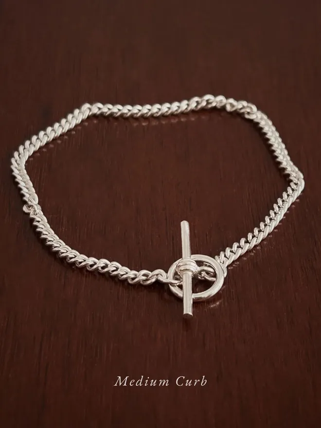 Medium Curb Bracelet ~ Sterling Silver