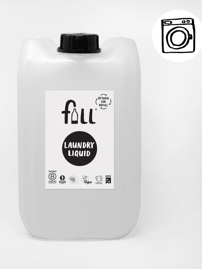 Laundry Liquid. A 10L refill tub of laundry liquid.